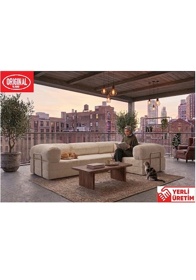 Herev Max 300x200 Kk Köşe Koltuk Takımı / Fitilli Kadife Kumaşlı Şark Köşe Ekru Herev Max 300x200 Kk Köşe Koltuk Takımı / Fitilli Kadife Kumaşlı Şark Köşe Ekru