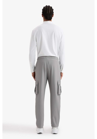 Defacto Defactofit Standart Fit Kargo Cepli Standart Paça Dokuma Sporcu Jogger F2308ax25wngr67 Gri