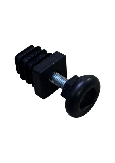 Cateksss 25x25 Mm Kademeli Plastik Rotil Ayak - Profil Ayağı Tezgah Ayarlı Ayak Siyah - 40 Lı Paket