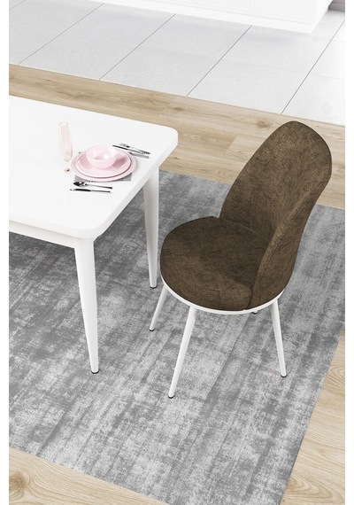 Canisa Concept Nil Serisi 70x110 Sabit Mutfak Masası Takımı Beyaz Masa 4 Kahverengi Sandalye Kahverengi Canisa Concept Nil Serisi 70x110 Sabit Mutfak Masası Takımı Beyaz Masa 4 Kahverengi Sandalye Kahverengi