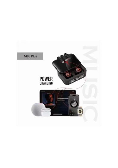 Torima M88 Plus Şarj Göstergeli Powerbank Özellikli Bluetooth Kablosuz Kulak İçi Kulaklık