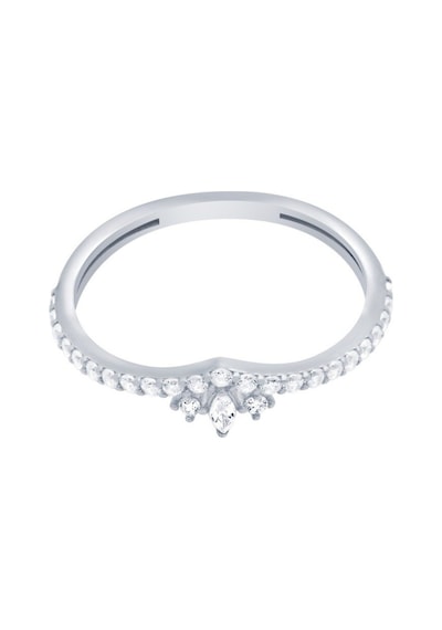 Diamond Line - Gülaylar - Beyaz Altın 14 Ayar Trend Yüzük (528823934)