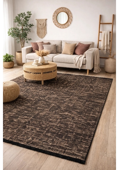 Hoom Rugs Vintage Vtg 102 Vizon Dekoratif Yıkanabilir Kilim Vizon