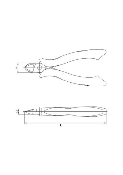 İzeltaş 3550140125 Elektronikçi Yan Keski 125 MM