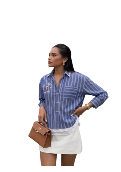 Tommy Hilfiger Yazlık Spor Gömlek Açık Mavi