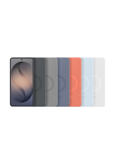 Samsung Galaxy Uyumlu S26 Ultra Silikon Magnet Kılıf - Beyaz Beyaz