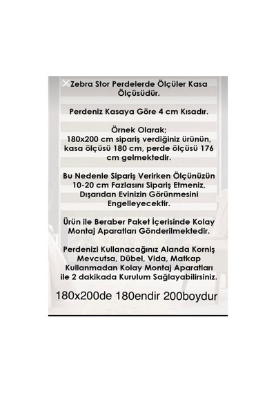 Lavanta Desenli Zebra Stor Perde Beyaz - 107260945 Beyaz