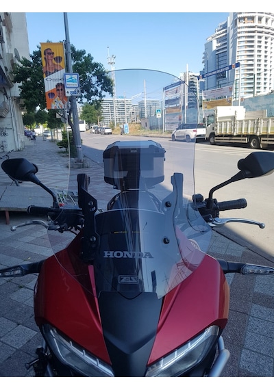 2017-20 Honda Vfr800 Uzun Ön Cam Zeus Açık Füme 56 CM 4 MM