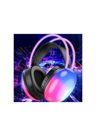 Pg580 Rgb Led Işıklı Bluetooth Kulaküstü Kulaklık Şarjlı Dahili Mikrofonlu Kablosuz Kulaklık Hafıza Kartı Ve 3.5mm Jack Girişli Mp3 Çalar