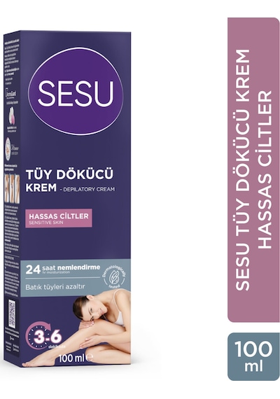 2 Adet Sesu Tüy Dökücü Krem Hassas Ciltler 100 Ml