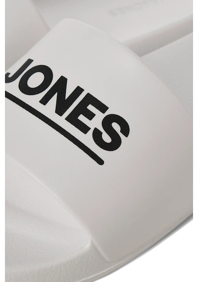 Jack & Jones Erkek Jfwollıe Yazı Detaylı Terlik 12236477 Beyaz Beyaz