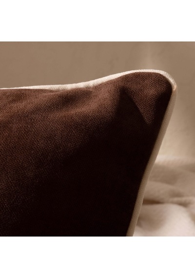 Soft Asas Kırlent - Kahverengi - 45x45 Cm Çok Renkli