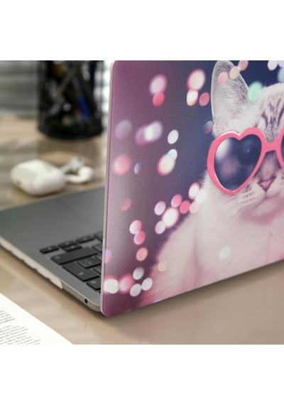 Macbook Air 13 İnç Kılıf A2337 M1 A2179 A1932 Uyumlu Mat Sert Kapak Uv Baskılı Kedi Desenli Koruyucu Hard Case Çizilme Önleyici Laptop Kılıfı Pembe Belirtilmemiş