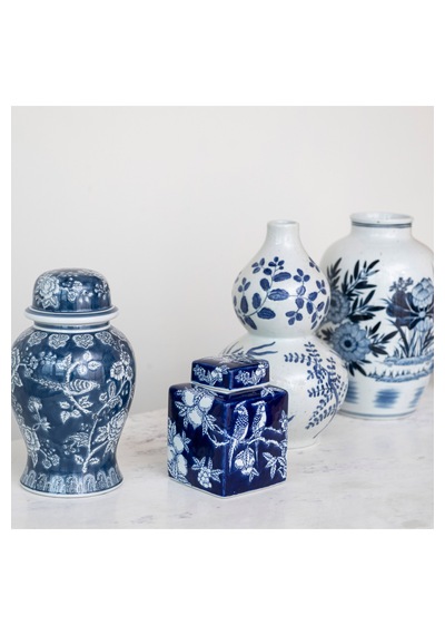 Hand-painted Seramik Vazo Altın - Beyaz