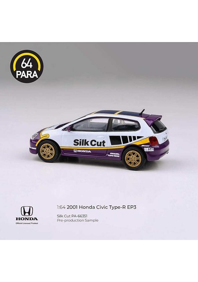 Para64 Honda Civic Type R Ep3 2001 Silk Cut Pa-66351 Çok Renkli
