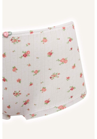 Defacto Çiçekli Bağcıklı Pamuklu Boxer G2630ax26spbr103 Pembe-br103