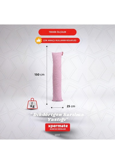 Xpermate Sarılma Yastığı, Bacak Arası Yastığı Dikdörtgen 150x25