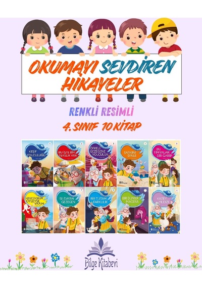 4.sınıf Okumayı Sevdiren Renkli Resimli Hikayeler 9 - 10 Kitap