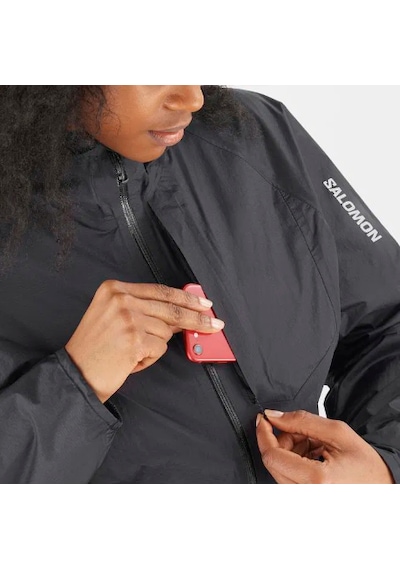 Salomon Bonatti Wp Waterproof Kadın Koşu Yağmurluğu Lc1949100 Siyah