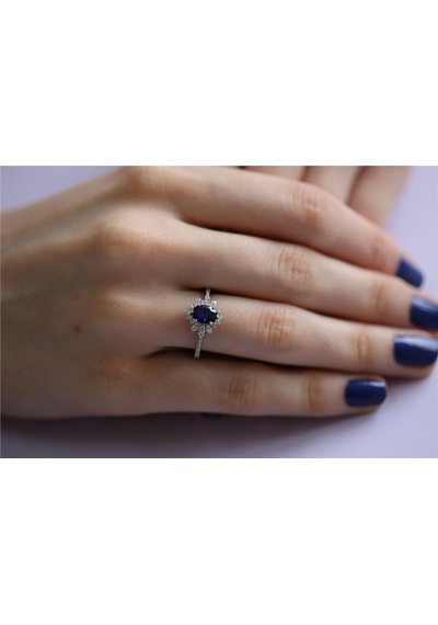 1,24 Karat Safir Pırlanta Yüzük-419