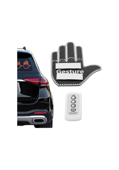 Hubrendy Tekno El Orta Parmak Led Kumandalı Araç İçi Reflektör Arka Cam El Simgesi Diğer