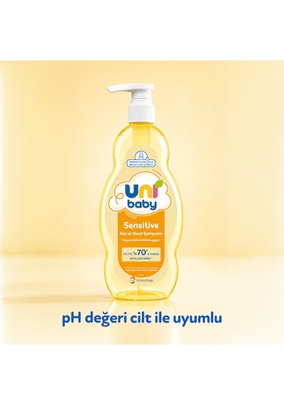 Uni Baby Sensitive Saç ve Vücut Şampuanı 500 Ml 3'lü