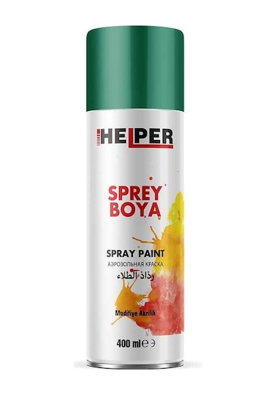 Helper Akrilik Sprey Boya - Ral 6016 - Türk Yeşili - 400 ML