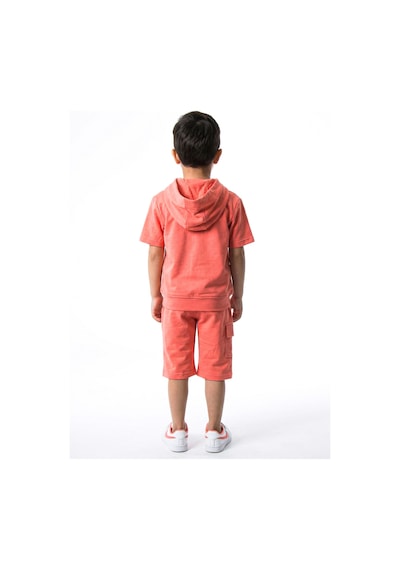 Xo Kids Erkek Çocuk Yazlık 2li Alt Üst Takım Tişort + Şort 2-7 Yaş 3222 Coral