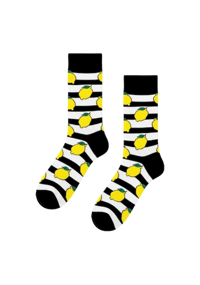 Carnaval Socks Şeritli Limon Desenli Renkli Çorap Çok Renkli