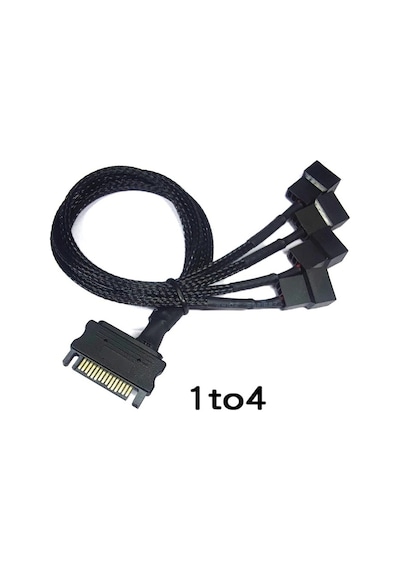Sata Power To Fan 4 Port Pin Çevirici Çoklayıcı Pwm Kablosu 4598P