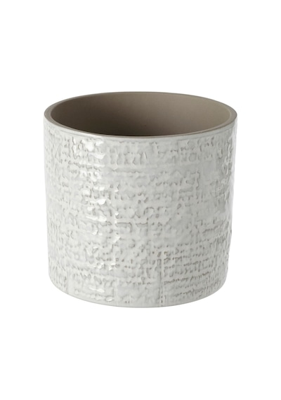 Seramik Saksı, Beyaz, 12 Cm 3 Adet
