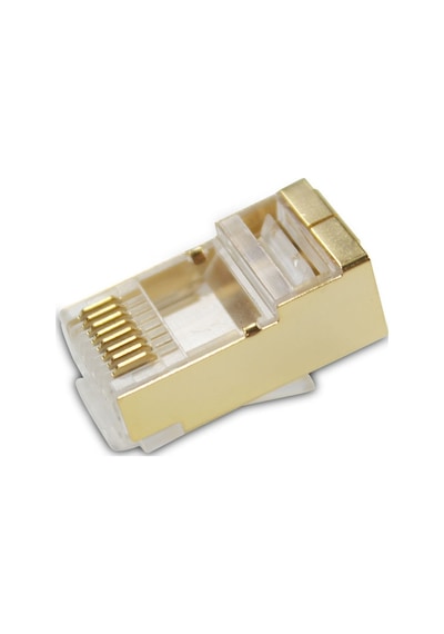 8p/8c Topraklı Gold Cat. 6 Rj45 Ethernet Plug