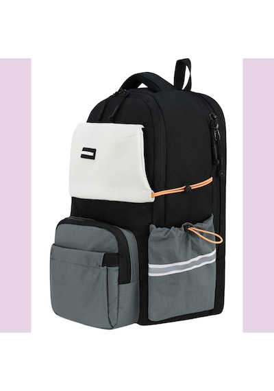 Ortopedik Ultra Lüx Büyük Boy 45 30 20 Cm Su Geçirmez Laptop Bölmeli Sırt Çantası Gri