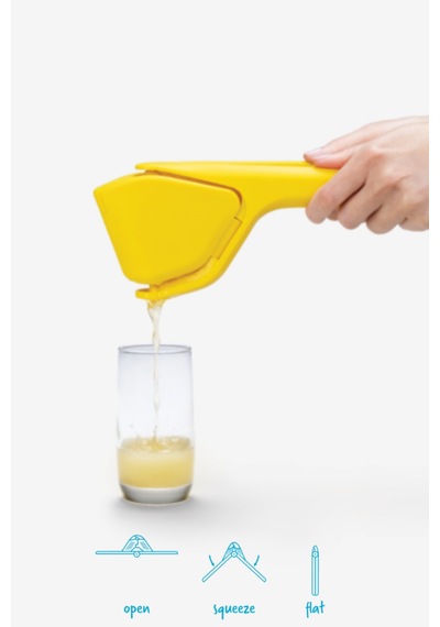 Dreamfarm Fluicer Kolay Sıkmalı Portatif Lime, Limon Sıkacağı Sarı Sıkacak 24 Cm Sarı