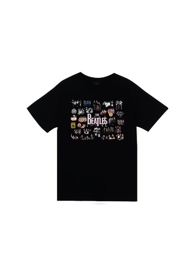 Stoned&Fame Unisex Siyah The Beatles Baskılı T-shirt SIYAH