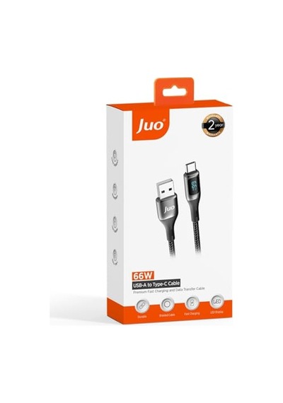 Led Ekranlı Örgülü Usb-a To Usb Type-c Hızlı Şarj Ve Kablosu 2 Metre Diğer