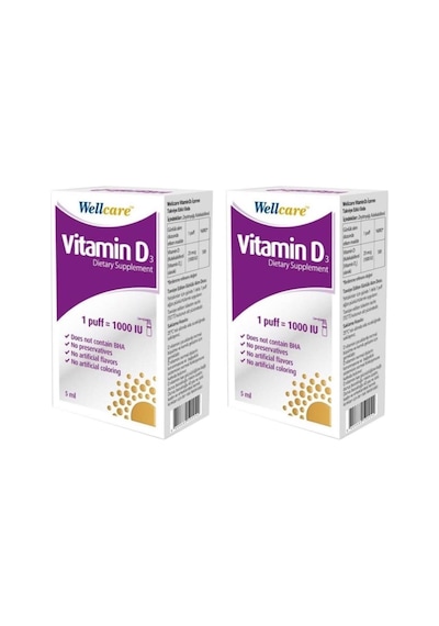 Wellcare Vitamin D3 1000 Iu 5 Ml 2'Li Paket Wellcare Vitamin D3 1000 Iu 5 Ml 2'Li Paket