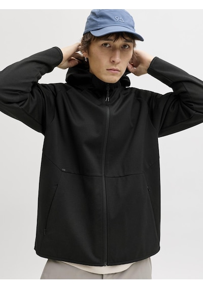 Jack & Jones Erkek Relaxed Fit Kapüsonlu Sweatshirt - Base - 12289209 Siyah