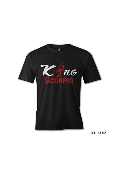 Burç - Scorpio King Siyah Erkek Tshirt