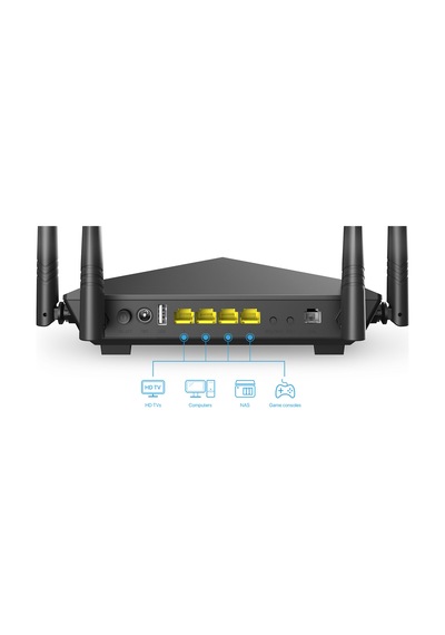 Tenda V12 Ac1200 5 Ghz 10/100/1000 867 Mbps Vdsl2 Modem
