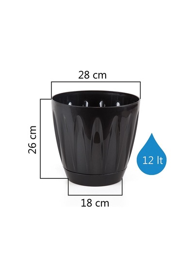 Serinova Papatya Tabaklı Saksı 12 Lt 68251554