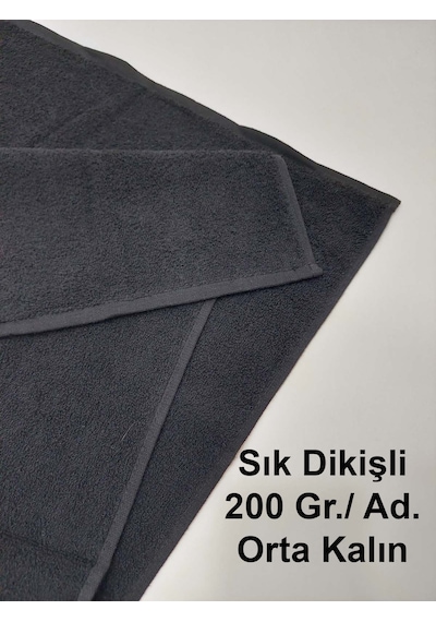 12'li Siyah Kuaför Berber Havlusu 50 x 90 CM Profesyonel Saç Havlusu Ekonomik Set