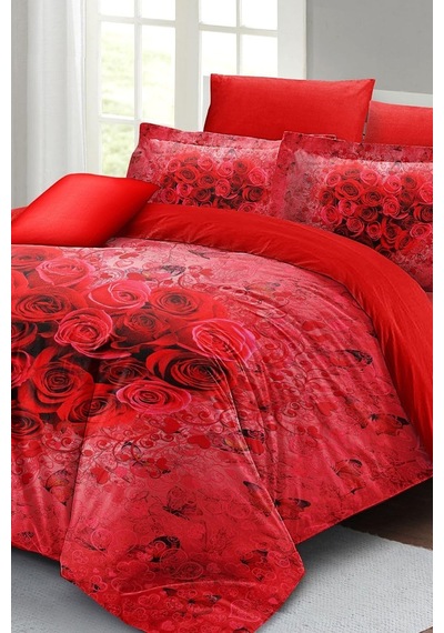 Love Art Çift Kişilik Nevresim Takımı Pamuk Saten - 200x220 Cm, Monohome24895 Diğer