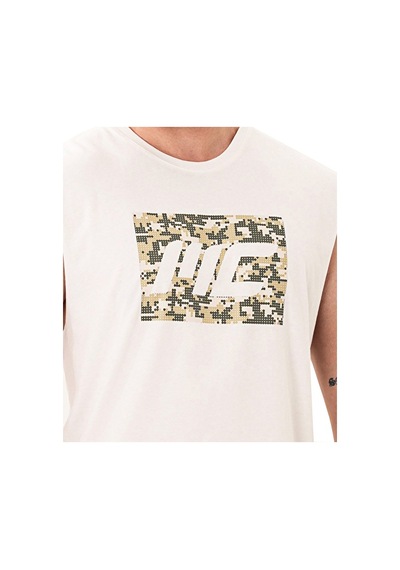 Musclecloth Tactical Kolsuz T-shirt Kırık Beyaz
