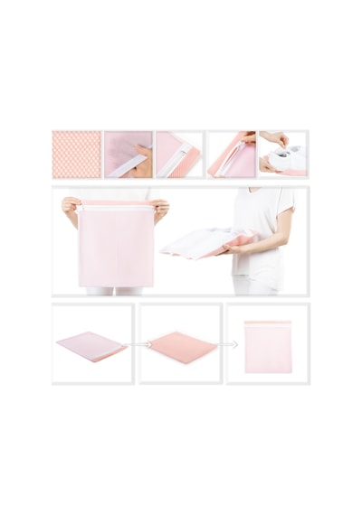 Ocean Home Textile 3'lü Pembe Renk Ayakkabı Yıkama Filesi Set