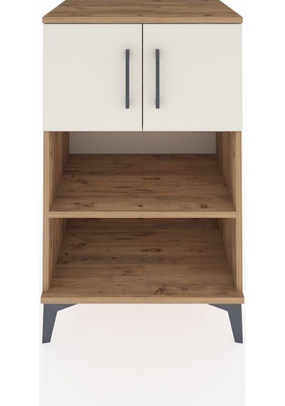 Hyperion Komodin 2 Raflı 2 Kapaklı 60x44x96 Çam-aytaşı Çam