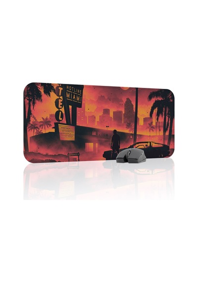 Hotline Miami Kaymaz Dikişli Kauçuk Oyuncu Mousepad V2 - 70x30 Xl Gaming Mouse Pad Fare Altlığı