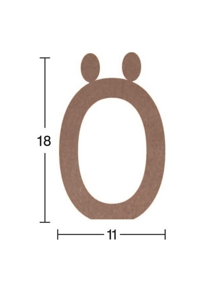 Harf Ahşap Obje 18Mm - Ö