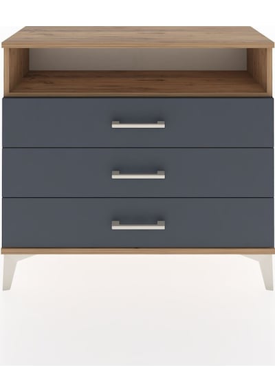 Arges Şifonyer Tek Raflı 3 Çekmeceli 88x30x80 Çam-antrasit Çam