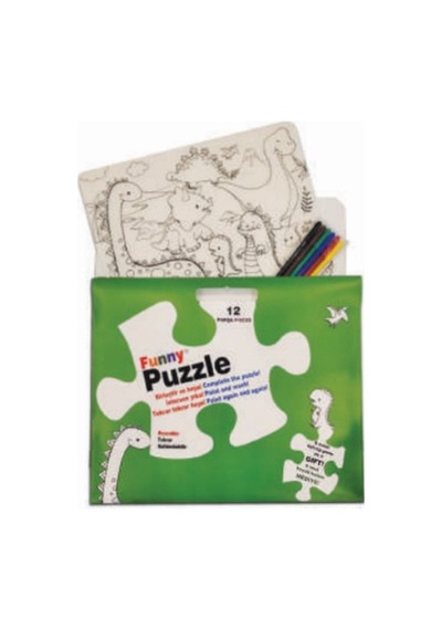 Funny Mat Puzzle - Dinozor Çağı 30x40cm